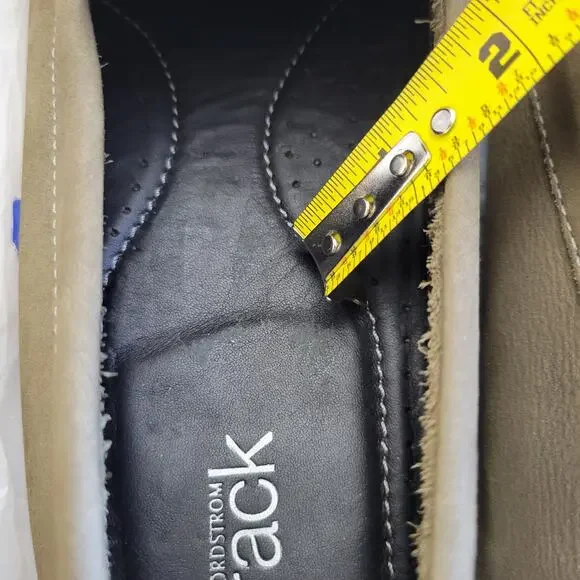 NORDSTROM RACK Shoes Loafers Mens 10M Beige Leather Buckle Slip On M23320 - Picture 10 of 12